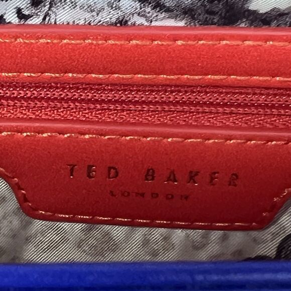 Ted Baker London Blue With Poppies Lady Bag Satchel - Picture 7 of 11